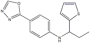 4-(1,3,4-oxadiazol-2-yl)-N-[1-(thiophen-2-yl)propyl]aniline Structure