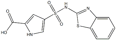 4-(1,3-benzothiazol-2-ylsulfamoyl)-1H-pyrrole-2-carboxylic acid Structure