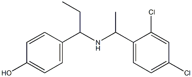 4-(1-{[1-(2,4-dichlorophenyl)ethyl]amino}propyl)phenol,,结构式