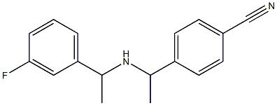 4-(1-{[1-(3-fluorophenyl)ethyl]amino}ethyl)benzonitrile Structure