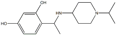 4-(1-{[1-(propan-2-yl)piperidin-4-yl]amino}ethyl)benzene-1,3-diol Struktur