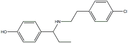 4-(1-{[2-(4-chlorophenyl)ethyl]amino}propyl)phenol Struktur