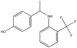 4-(1-{[2-(trifluoromethyl)phenyl]amino}ethyl)phenol Structure