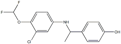 4-(1-{[3-chloro-4-(difluoromethoxy)phenyl]amino}ethyl)phenol Structure