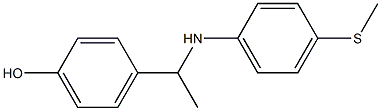 4-(1-{[4-(methylsulfanyl)phenyl]amino}ethyl)phenol Structure