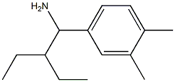 4-(1-amino-2-ethylbutyl)-1,2-dimethylbenzene 结构式