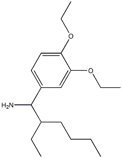 4-(1-amino-2-ethylhexyl)-1,2-diethoxybenzene 化学構造式