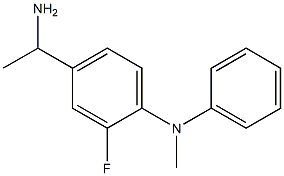 4-(1-aminoethyl)-2-fluoro-N-methyl-N-phenylaniline 化学構造式