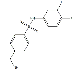 4-(1-aminoethyl)-N-(3,4-difluorophenyl)benzene-1-sulfonamide Structure