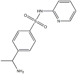 4-(1-aminoethyl)-N-(pyridin-2-yl)benzene-1-sulfonamide Struktur