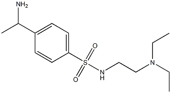 4-(1-aminoethyl)-N-[2-(diethylamino)ethyl]benzene-1-sulfonamide,,结构式