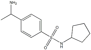 4-(1-aminoethyl)-N-cyclopentylbenzene-1-sulfonamide 结构式