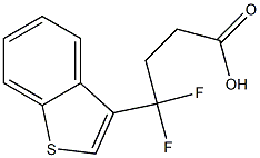 4-(1-benzothiophen-3-yl)-4,4-difluorobutanoic acid Struktur