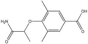 4-(1-carbamoylethoxy)-3,5-dimethylbenzoic acid 结构式