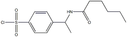 4-(1-hexanamidoethyl)benzene-1-sulfonyl chloride Structure