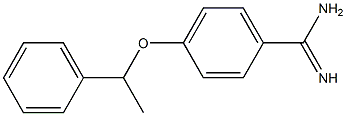 4-(1-phenylethoxy)benzene-1-carboximidamide Struktur