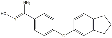 4-(2,3-dihydro-1H-inden-5-yloxy)-N'-hydroxybenzene-1-carboximidamide Structure