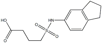 4-(2,3-dihydro-1H-inden-5-ylsulfamoyl)butanoic acid Structure