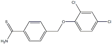 4-(2,4-dichlorophenoxymethyl)benzene-1-carbothioamide,,结构式