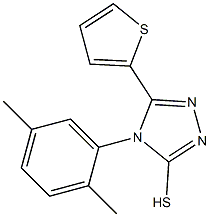 4-(2,5-dimethylphenyl)-5-(thiophen-2-yl)-4H-1,2,4-triazole-3-thiol 结构式