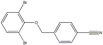 4-(2,6-dibromophenoxymethyl)benzonitrile Struktur