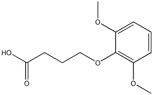 4-(2,6-dimethoxyphenoxy)butanoic acid Structure
