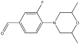 4-(2,6-dimethylmorpholin-4-yl)-3-fluorobenzaldehyde 结构式