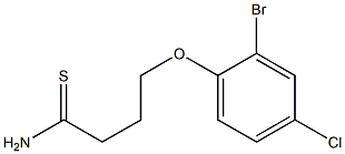 4-(2-bromo-4-chlorophenoxy)butanethioamide,,结构式