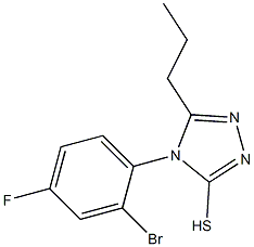 4-(2-bromo-4-fluorophenyl)-5-propyl-4H-1,2,4-triazole-3-thiol Struktur