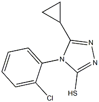 4-(2-chlorophenyl)-5-cyclopropyl-4H-1,2,4-triazole-3-thiol Struktur