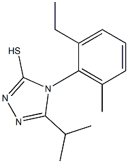 4-(2-ethyl-6-methylphenyl)-5-(propan-2-yl)-4H-1,2,4-triazole-3-thiol Structure