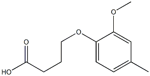 4-(2-methoxy-4-methylphenoxy)butanoic acid Struktur