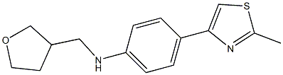 4-(2-methyl-1,3-thiazol-4-yl)-N-(oxolan-3-ylmethyl)aniline Structure