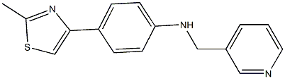 4-(2-methyl-1,3-thiazol-4-yl)-N-(pyridin-3-ylmethyl)aniline 结构式