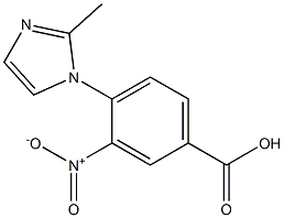 4-(2-methyl-1H-imidazol-1-yl)-3-nitrobenzoic acid Struktur