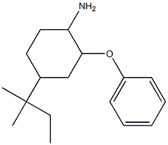 4-(2-methylbutan-2-yl)-2-phenoxycyclohexan-1-amine 结构式