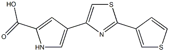 4-(2-thien-3-yl-1,3-thiazol-4-yl)-1H-pyrrole-2-carboxylic acid 结构式