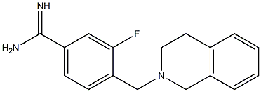 4-(3,4-dihydroisoquinolin-2(1H)-ylmethyl)-3-fluorobenzenecarboximidamide Structure