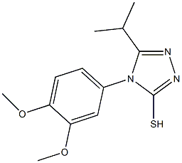 4-(3,4-dimethoxyphenyl)-5-(propan-2-yl)-4H-1,2,4-triazole-3-thiol 结构式