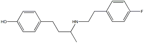 4-(3-{[2-(4-fluorophenyl)ethyl]amino}butyl)phenol 结构式
