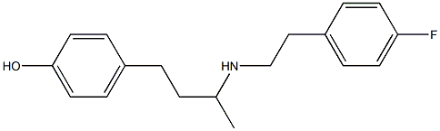 4-(3-{[2-(4-fluorophenyl)ethyl]amino}butyl)phenol Structure