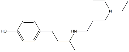 4-(3-{[3-(diethylamino)propyl]amino}butyl)phenol 化学構造式
