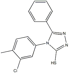 4-(3-chloro-4-methylphenyl)-5-phenyl-4H-1,2,4-triazole-3-thiol 化学構造式