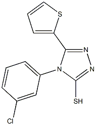 4-(3-chlorophenyl)-5-(thiophen-2-yl)-4H-1,2,4-triazole-3-thiol Struktur