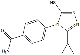 4-(3-cyclopropyl-5-sulfanyl-4H-1,2,4-triazol-4-yl)benzamide 化学構造式