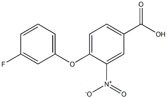4-(3-fluorophenoxy)-3-nitrobenzoic acid Struktur
