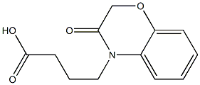 4-(3-oxo-3,4-dihydro-2H-1,4-benzoxazin-4-yl)butanoic acid,,结构式