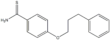 4-(3-phenylpropoxy)benzene-1-carbothioamide Struktur