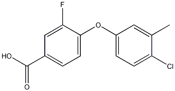 4-(4-chloro-3-methylphenoxy)-3-fluorobenzoic acid,,结构式