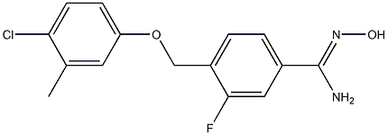 4-(4-chloro-3-methylphenoxymethyl)-3-fluoro-N'-hydroxybenzene-1-carboximidamide 结构式